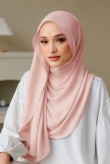 (AS-IS) Bayu Instant Shawl in Light Pink